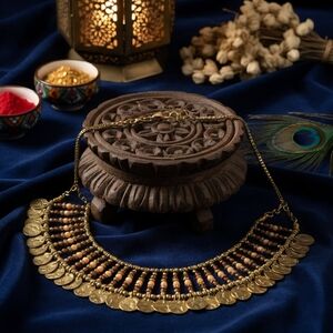 🆕️Boho Tribal Bib Necklace | Artisan Handmade Glass Beads & Coin Trendy Charms